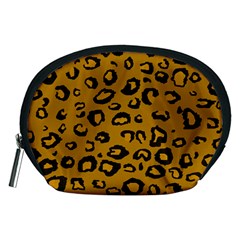 Golden Leopard Accessory Pouches (medium)  by DreamCanvas