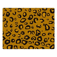 Golden Leopard Double Sided Flano Blanket (large)  by DreamCanvas