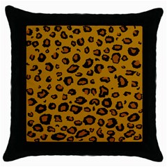 Leopard Throw Pillow Case (black) by DreamCanvas