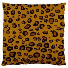 Leopard Large Flano Cushion Case (two Sides) by DreamCanvas