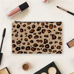 Leopard Print Cosmetic Bag (medium)  by DreamCanvas