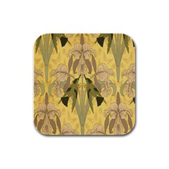 Art Nouveau Rubber Square Coaster (4 Pack)  by NouveauDesign