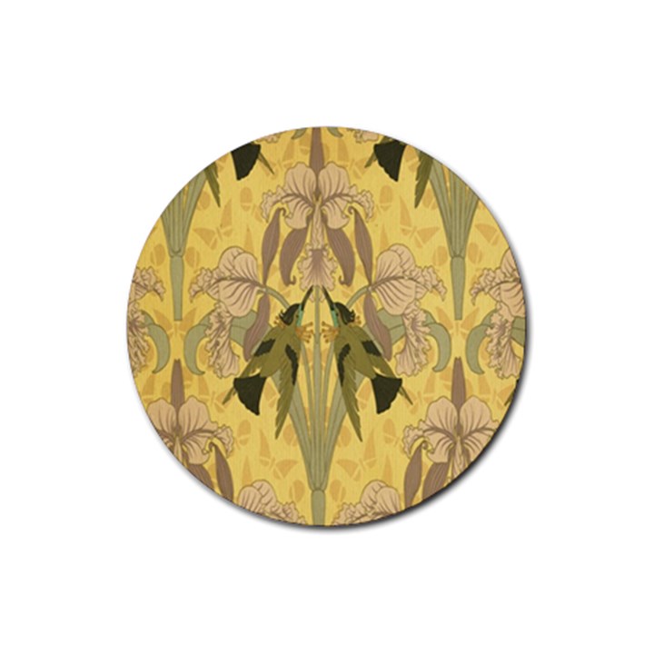 Art nouveau Rubber Coaster (Round) 