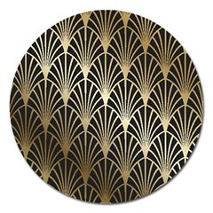 Art Deco Magnet 5  (round) by NouveauDesign