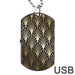 Art Deco Dog Tag Usb Flash (two Sides) by NouveauDesign