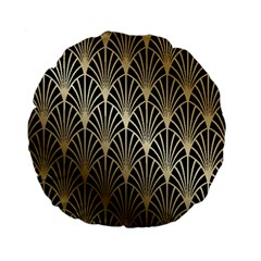 Art Deco Standard 15  Premium Flano Round Cushions by NouveauDesign