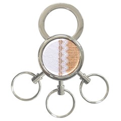 Parchement,lace And Burlap 3-ring Key Chains by NouveauDesign