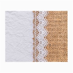 Parchement,lace And Burlap Small Glasses Cloth (2-side) by NouveauDesign