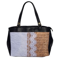 Parchement,lace And Burlap Office Handbags by NouveauDesign