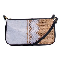 Parchement,lace And Burlap Shoulder Clutch Bags by NouveauDesign