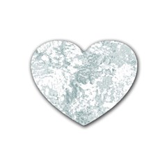 Countryblueandwhite Rubber Coaster (heart)  by digitaldivadesigns