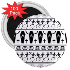 Halloween Pattern 3  Magnets (100 Pack) by ValentinaDesign