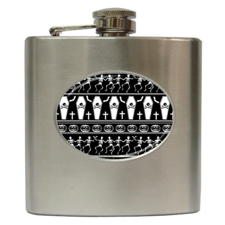 Halloween pattern Hip Flask (6 oz)