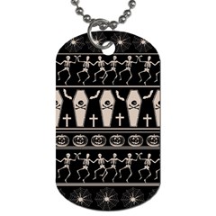 Halloween Pattern Dog Tag (one Side) by ValentinaDesign