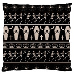 Halloween Pattern Large Flano Cushion Case (one Side) by ValentinaDesign