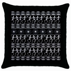 Halloween Pattern Throw Pillow Case (black) by ValentinaDesign