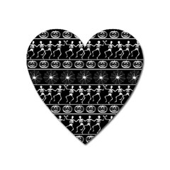 Halloween Pattern Heart Magnet by ValentinaDesign