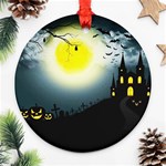 Halloween landscape Ornament (Round) Front