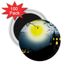 Halloween Landscape 2 25  Magnets (100 Pack)  by ValentinaDesign