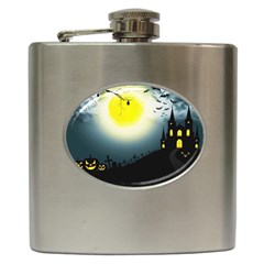 Halloween Landscape Hip Flask (6 Oz) by ValentinaDesign