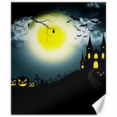 Halloween Landscape Canvas 8  X 10  by ValentinaDesign