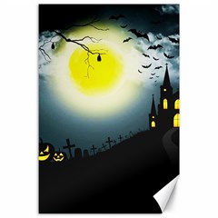 Halloween Landscape Canvas 24  X 36  by ValentinaDesign