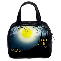 Halloween Landscape Classic Handbags (2 Sides) by ValentinaDesign