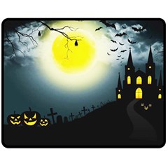 Halloween Landscape Fleece Blanket (medium)  by ValentinaDesign