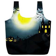 Halloween Landscape Full Print Recycle Bags (l)  by ValentinaDesign