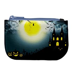 Halloween Landscape Large Coin Purse by ValentinaDesign