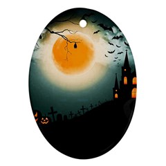 Halloween landscape Ornament (Oval)