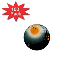 Halloween landscape 1  Mini Buttons (100 pack) 