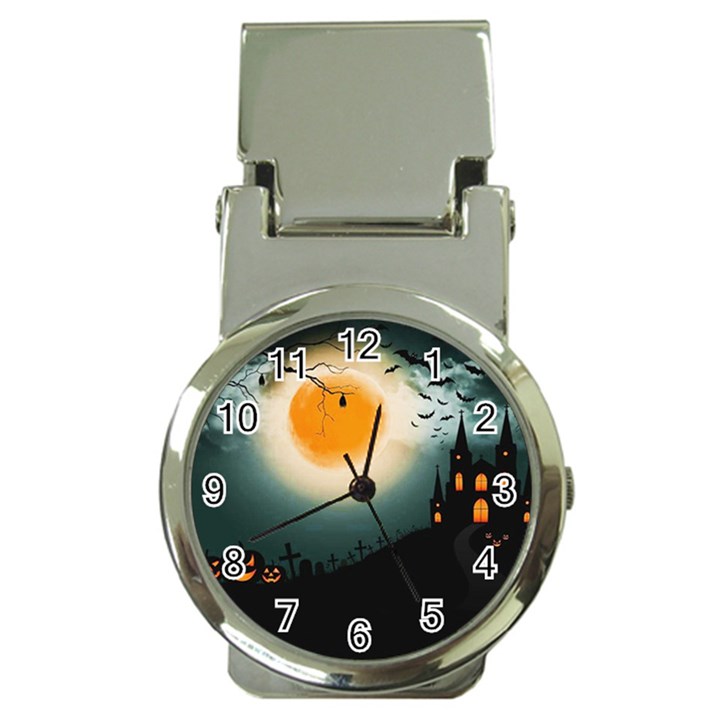 Halloween landscape Money Clip Watches