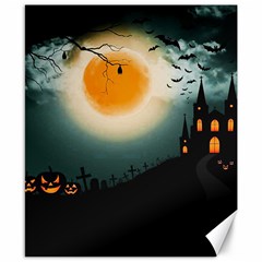 Halloween landscape Canvas 8  x 10 