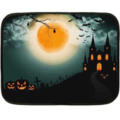 Halloween landscape Double Sided Fleece Blanket (Mini) 