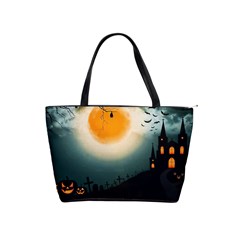 Halloween landscape Shoulder Handbags