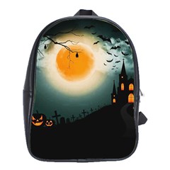 Halloween landscape School Bag (Large)