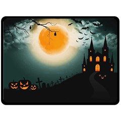 Halloween landscape Fleece Blanket (Large) 