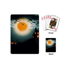 Halloween Landscape Playing Cards (mini)  by ValentinaDesign