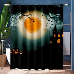 Halloween landscape Shower Curtain 60  x 72  (Medium) 