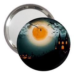 Halloween landscape 3  Handbag Mirrors