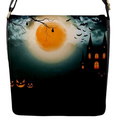 Halloween landscape Flap Messenger Bag (S)