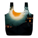 Halloween landscape Full Print Recycle Bags (L)  Back