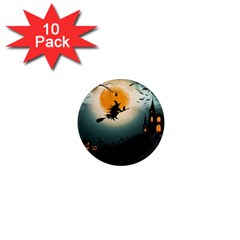 Halloween Landscape 1  Mini Magnet (10 Pack)  by ValentinaDesign