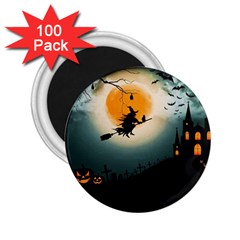 Halloween Landscape 2 25  Magnets (100 Pack)  by ValentinaDesign