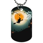 Halloween landscape Dog Tag (One Side) Front