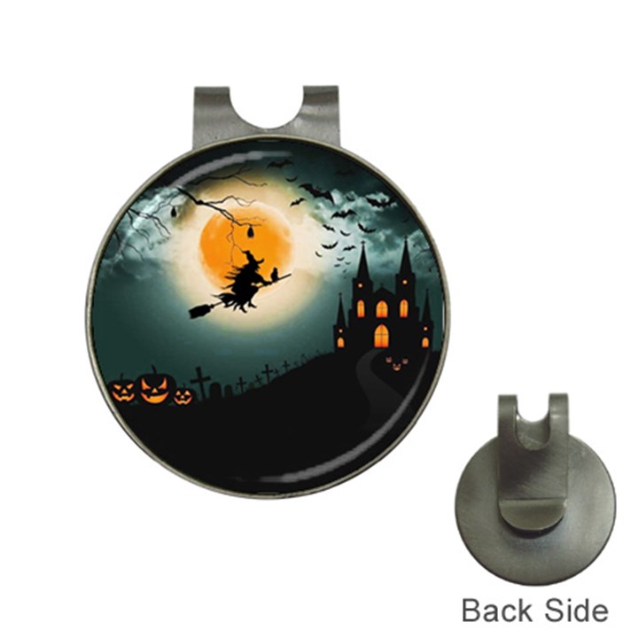 Halloween landscape Hat Clips with Golf Markers