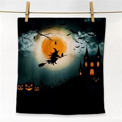 Halloween Landscape Face Towel by ValentinaDesign