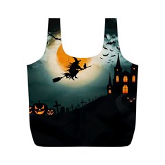 Halloween Landscape Full Print Recycle Bags (m)  by ValentinaDesign