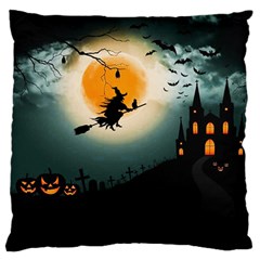 Halloween Landscape Large Flano Cushion Case (one Side)